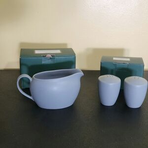 Noritake Slate Gravy Boat and Salt & Pepper Shakers